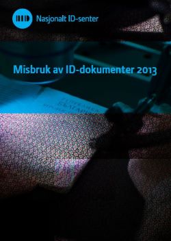 Misbruk av ID-dokumenter 2013.