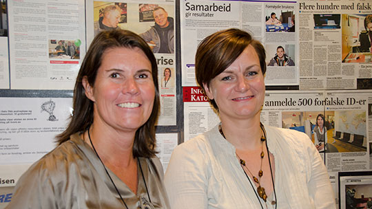 Leder av SUA i Oslo, Lene Hagen, og ID-ekspert Marit Nordsveen Bjørndal er fornøyd med resultatene etter fem års drift av servicesenteret.